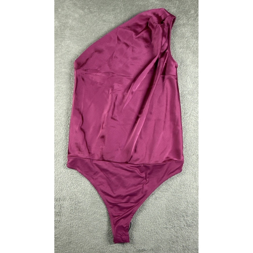 Steve Madden Women's Sapphire One-Shoulder Bodysuit Top Rose Size XS NWT *READ*